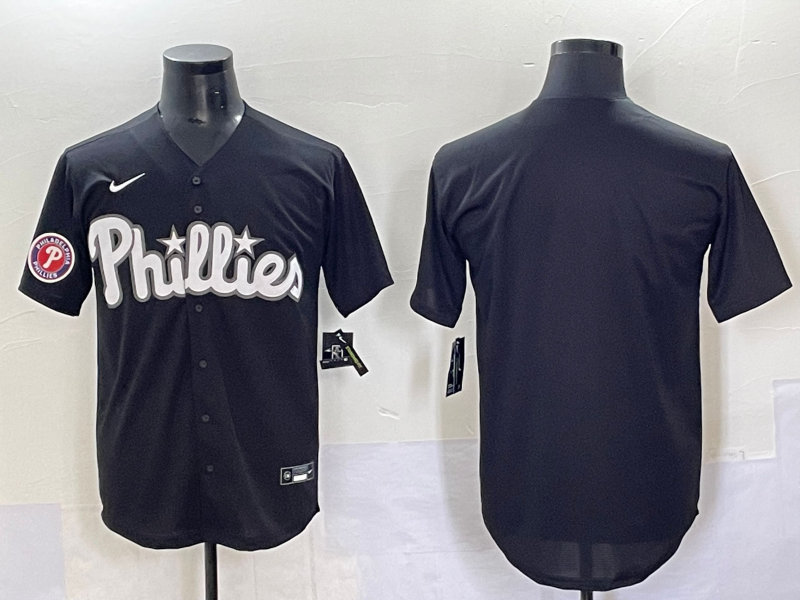 Men Philadelphia Phillies blank Black Seventh generation Joint Name Nike MLB 2025 Jersey style 3->philadelphia phillies->MLB Jersey